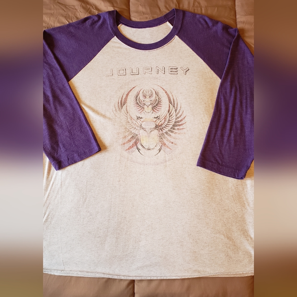 Journey band tee - Purple raglan sz 3X